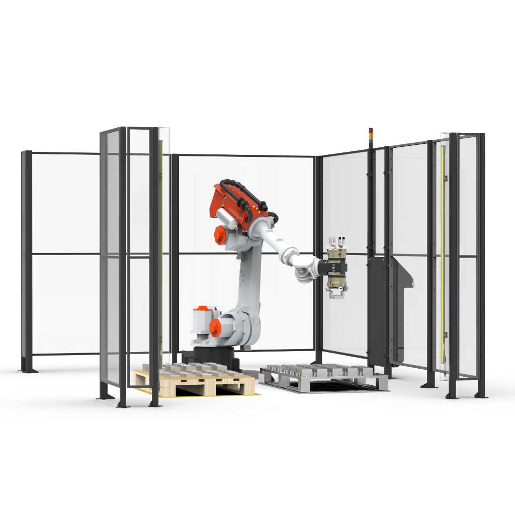 Pallet load Double de Robojob distribuido por Lautecnic